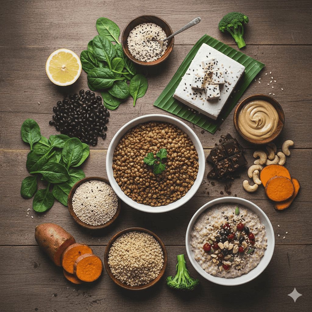 Sano alimenti vegetali e cereali integrali