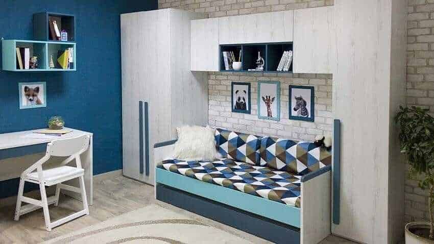 Merax Lettino per bambini 90 x 200 cm con cassetti e telaio a doghe, robusto letto in legno, senza materasso, adatto per letto singolo per neonati, bambini e ragazzi, bianco
