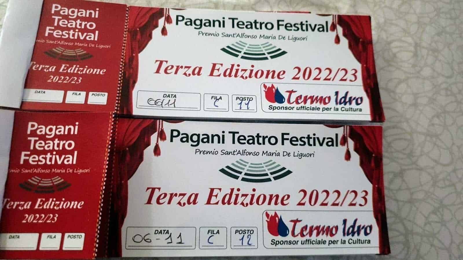 biglietti Pagani teatro festival