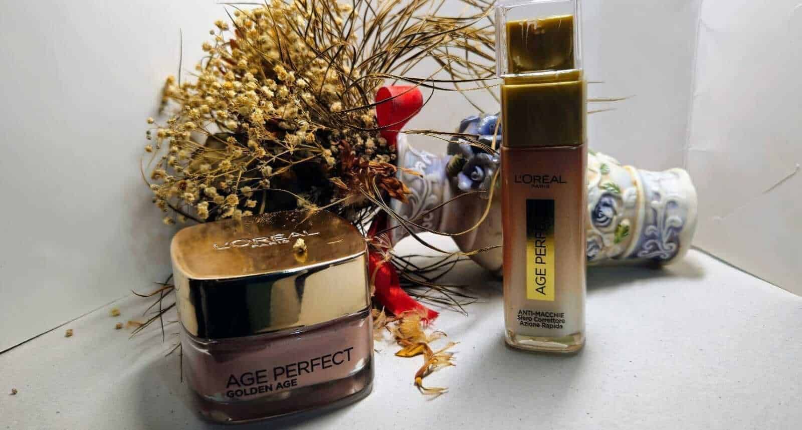 Siero e crema contro i segni del tempo: L'Oreal Paris Age Perfect Siero e crema rosa