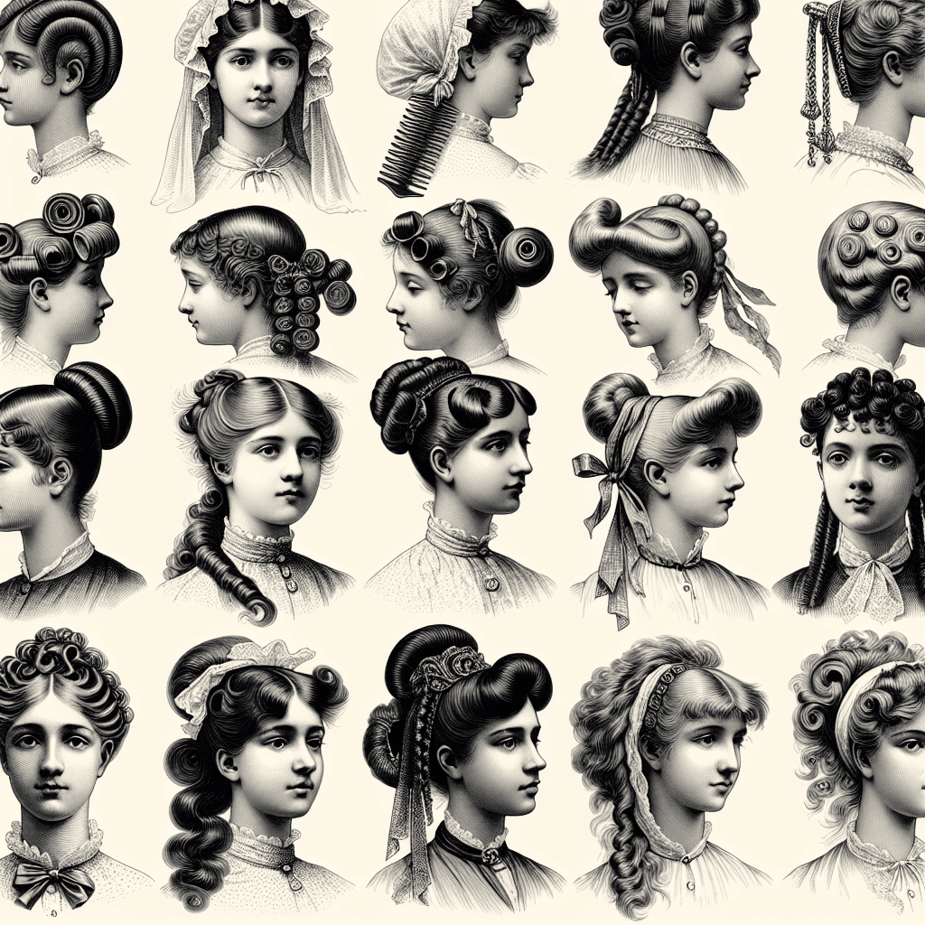 Elegant woman hairstyles historical fashion illustrations vintage drawing artwork vintage women hairstyle beauty fashion illustration vintage hair design classic beauty hairstyle women hair adornments hair accessories historical costume beauty illustration.
