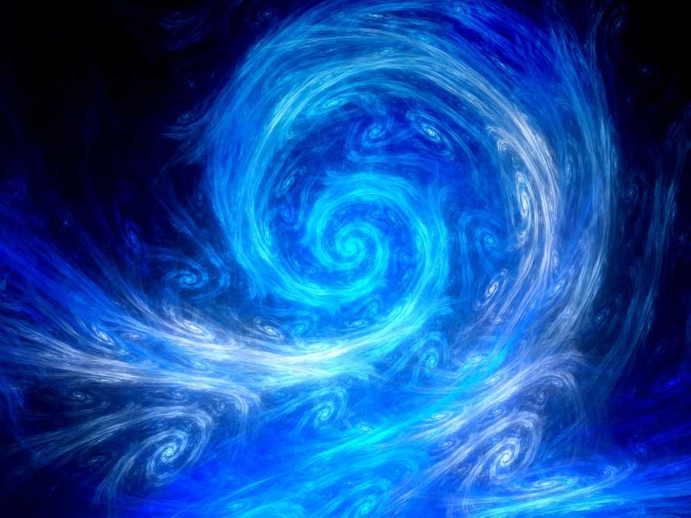 Vortice di energia digitale con sfumature di blu, ispirato a un'immagine astratta di universo e spazio cosmico. Perfetto per articoli su tecnologia, innovazione e scienza.