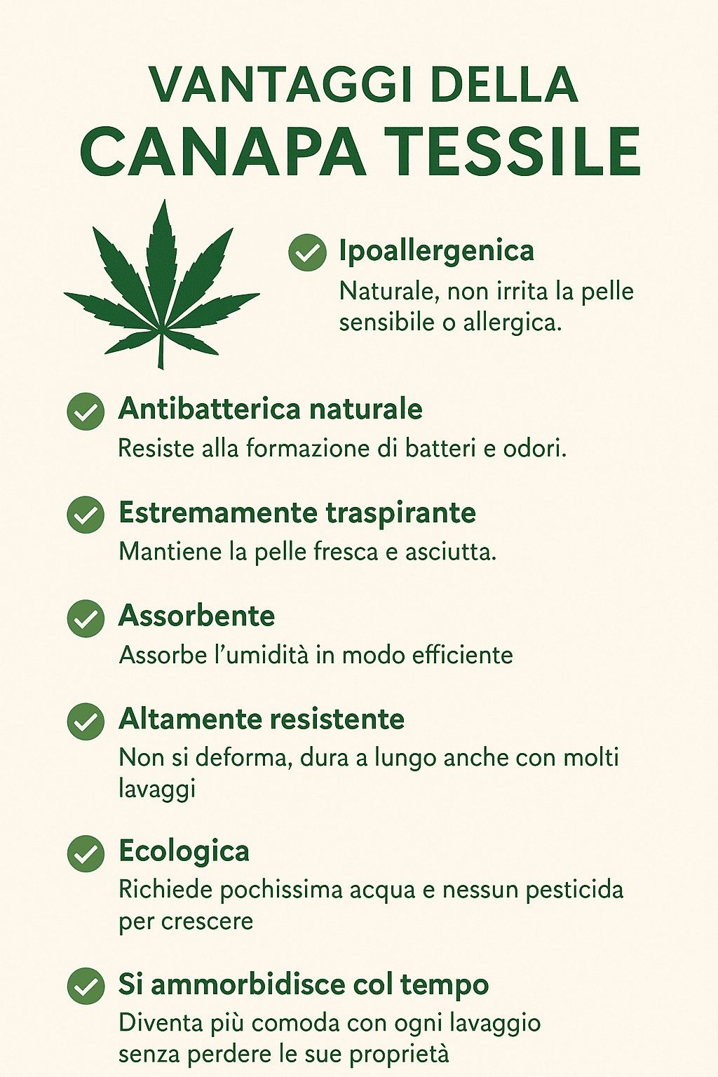 5 Tessuti estivi per pelle sensibile e allergie. Cannabis tessile benefici eco-compatibili vantaggi tessuto naturale senza allergie e resistente alle alte temperature.
