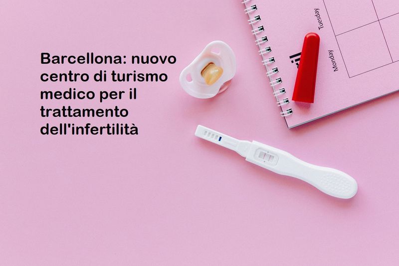 Barcellona: nuovo centro di turismo medico per il trattamento dell'infertilità 2 Tampone ovulatorio, pillola anticoncezionale e calendario, strumenti per il trattamento dell'infertilità a Barcellona in un ambiente rosa e moderno.