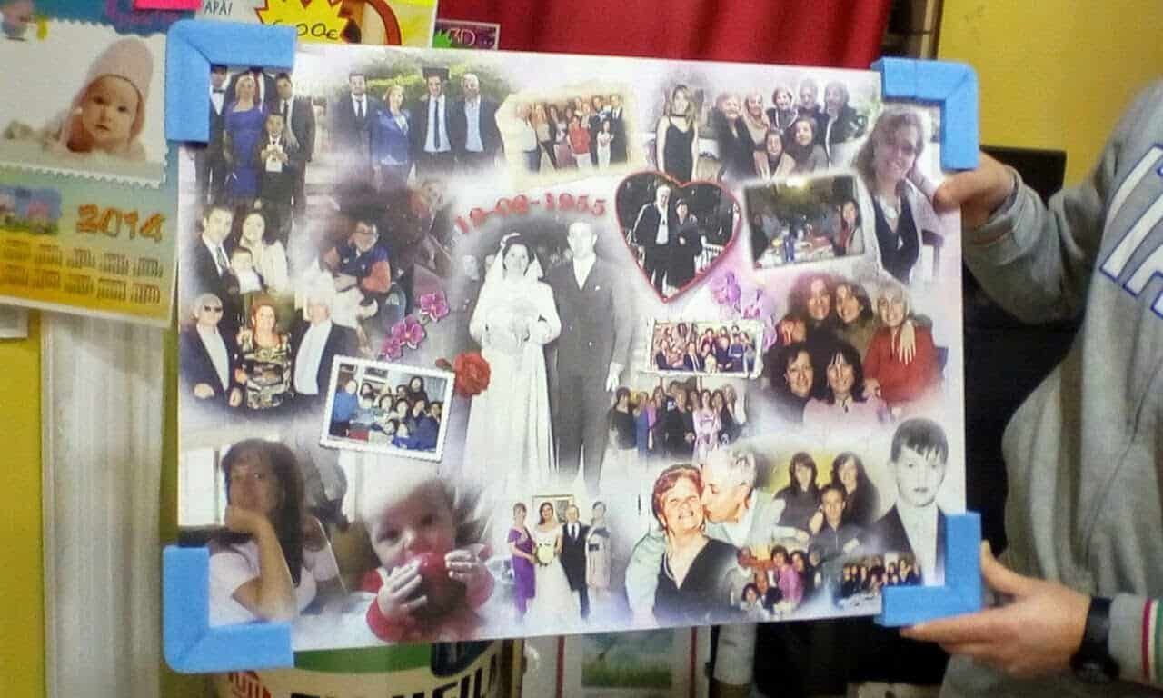 Momento speciale di celebrazione e ricordi familiari in un collage di fotografie di matrimoni, incontri con amici e momenti di festa. Ricompare un insieme di immagini che catturano momenti di vita, famiglia e amicizia.