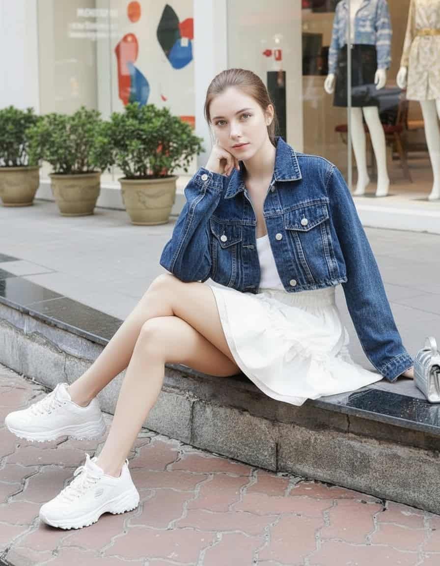 Scarpe sneakers bianche donna.