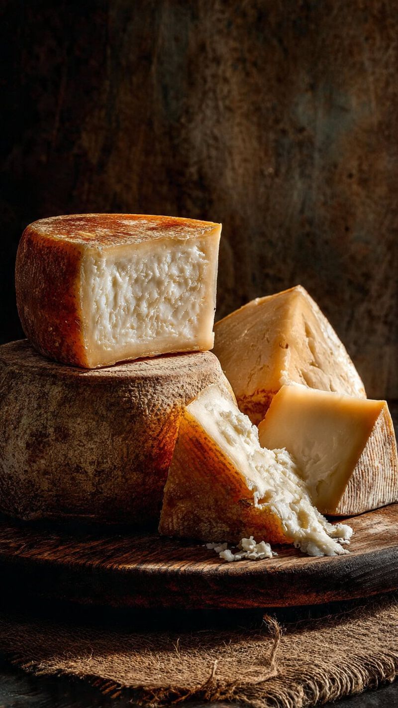 12 formaggi stagionati senza problemi di lattosio 7 Formaggio stagionato con crosta dura e interno morbido, ideale per tavola e antipasti, in un ambiente rustico e accogliente.