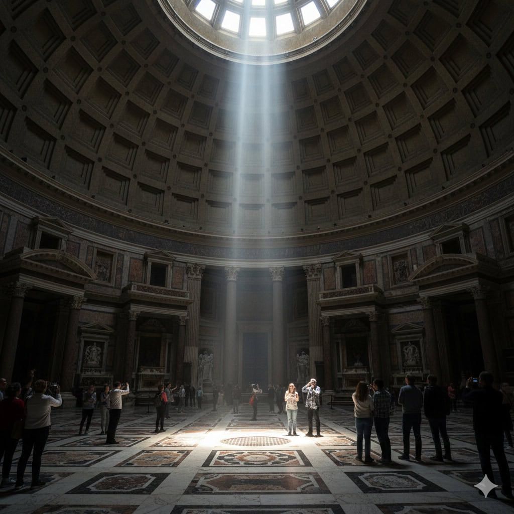 Il raggio di luce del Pantheon