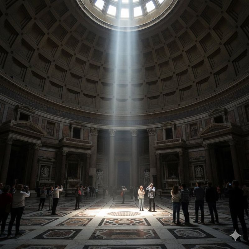 16 curiosità su Roma antica che forse non conosci 8 Il raggio di luce del Pantheon