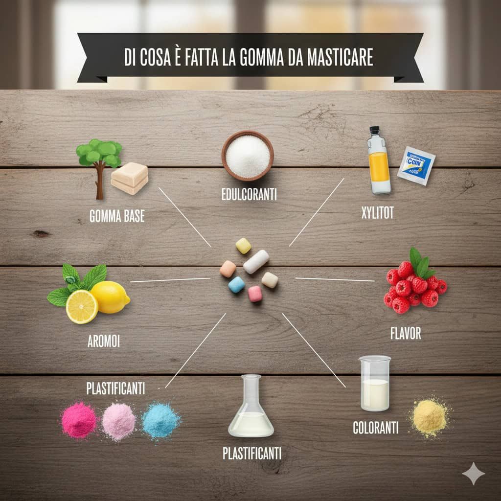 Componenti chimici della gomma da masticare