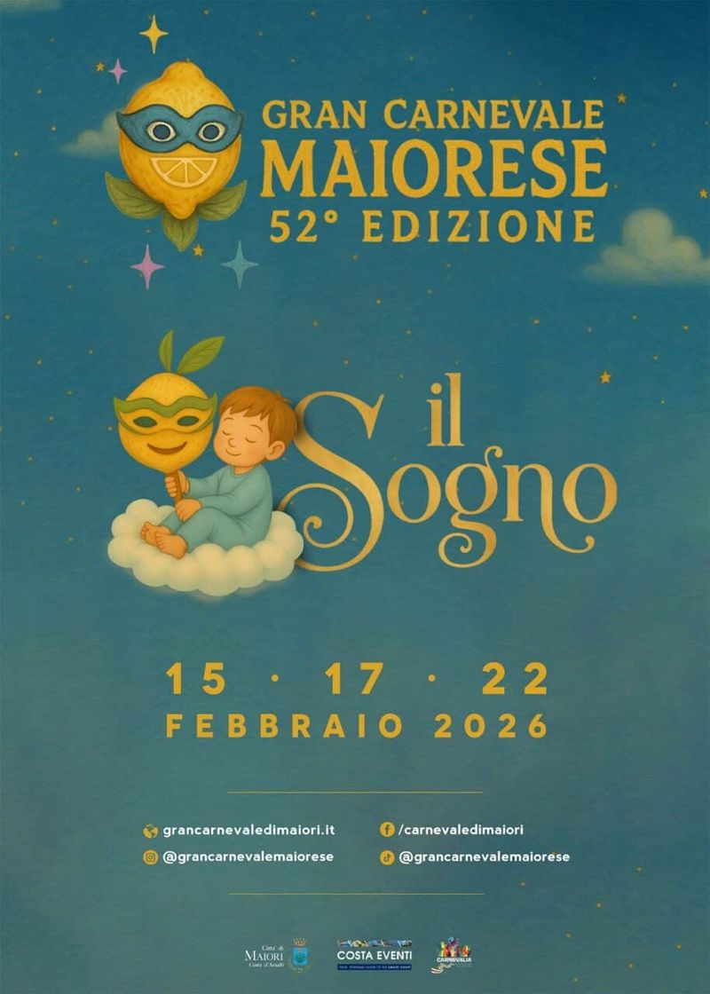 Il Gran Carnevale Maiorese 2026: Sogni in Cartapesta sulla Costiera Amalfitana 2 programma carnevale maiori 2026