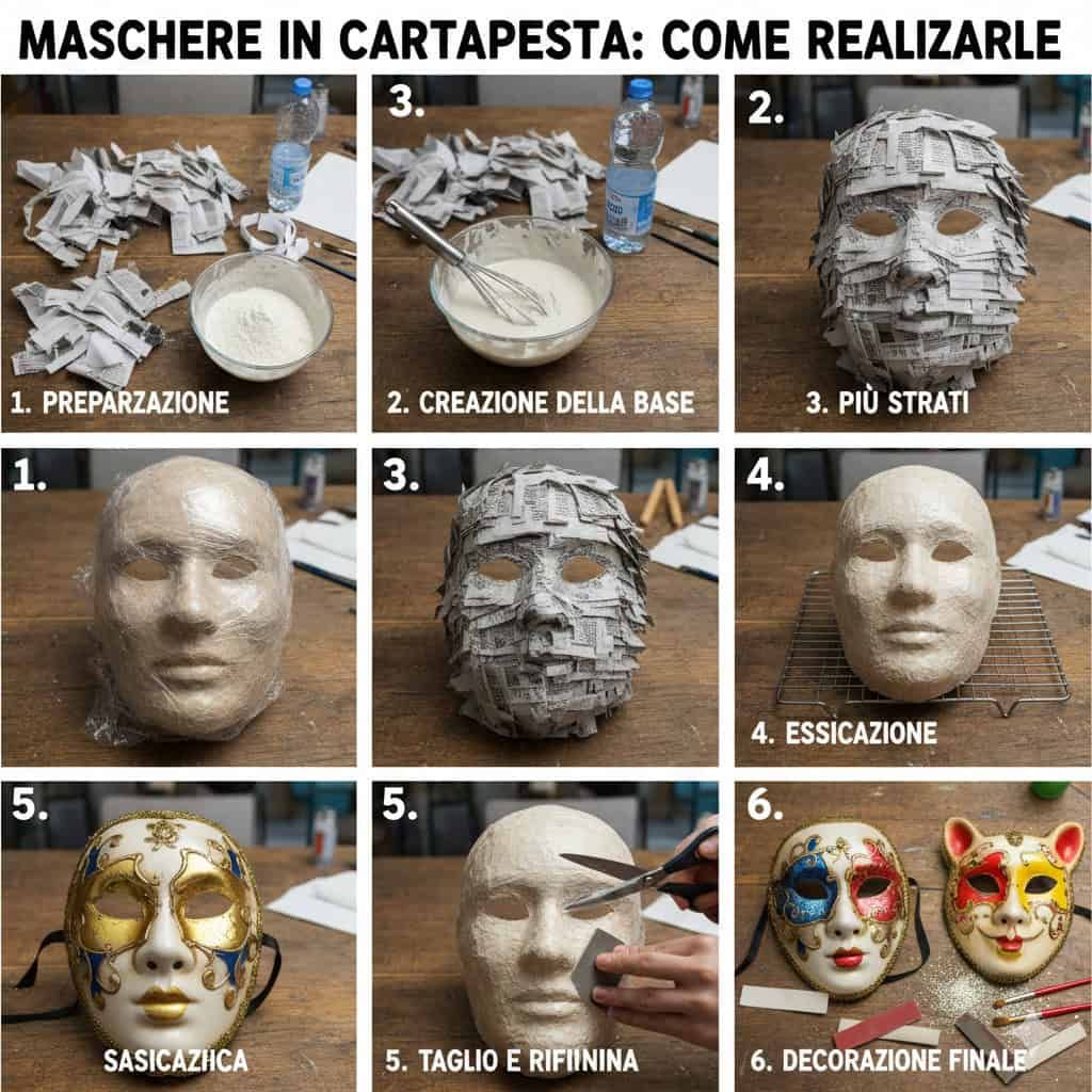 Maschere in cartapesta come realizzarle