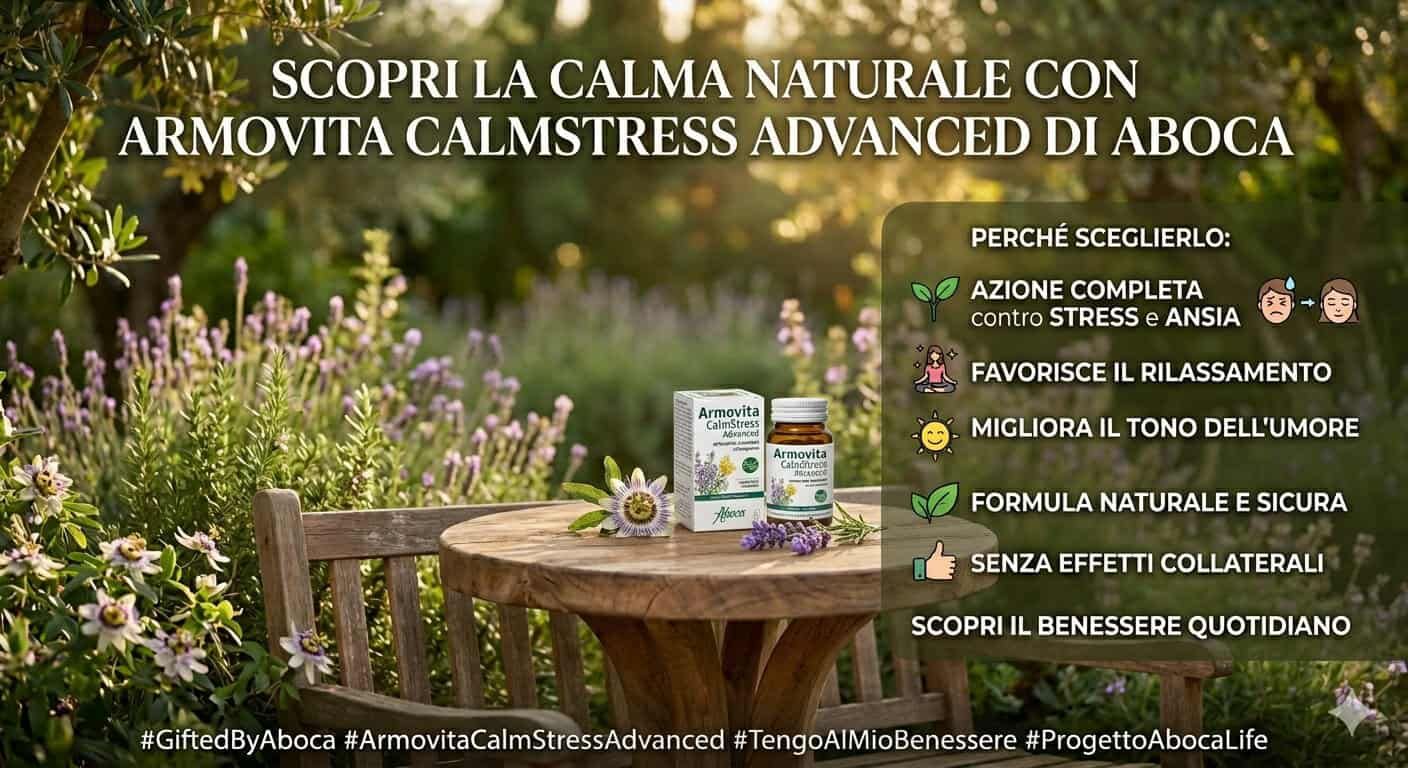  rilassamento con Armovita CalmStress Advanced di Aboca.
