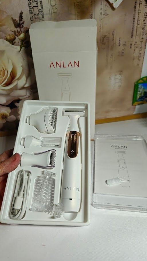 ANLAN 4 in 1, Rasoio Elettrico Donna. Addio Irritazioni? 2 ANLAN 4 in 1 rasoio elettrico donna con accessori per depilazione