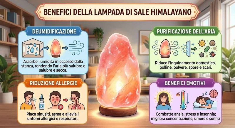 A cosa serve la lampada di sale, usi e benefici per purificare l'aria in casa 7 A cosa serve la lampada di sale, usi e benefici per purificare l'aria in casa