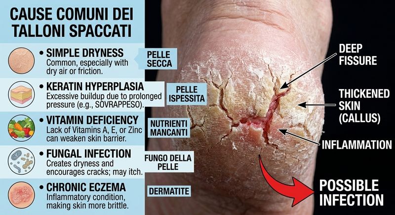 Come curare talloni screpolati, cause e rimedi della nonna 3 Cause talloni spaccati