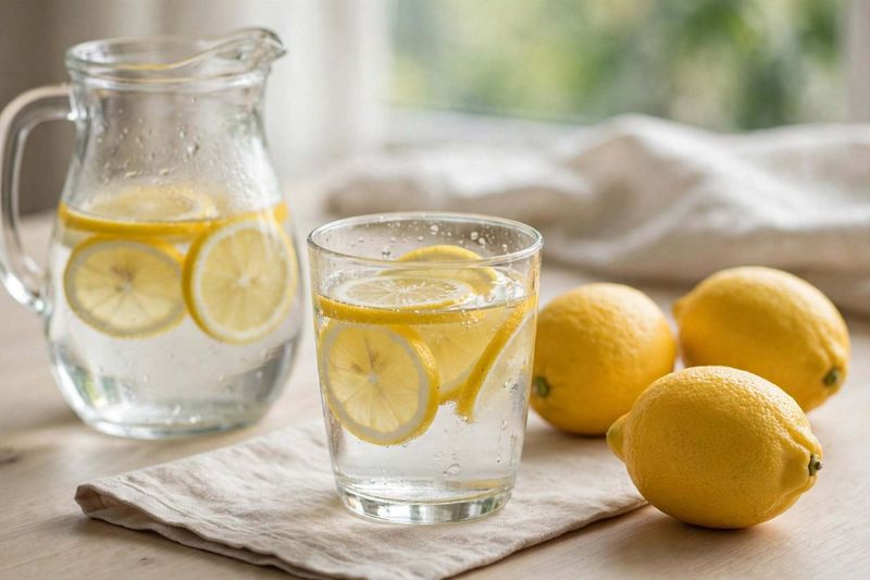 Come eliminare le tossine che gonfiano l'addome 4 bicchiere con fettine di limone