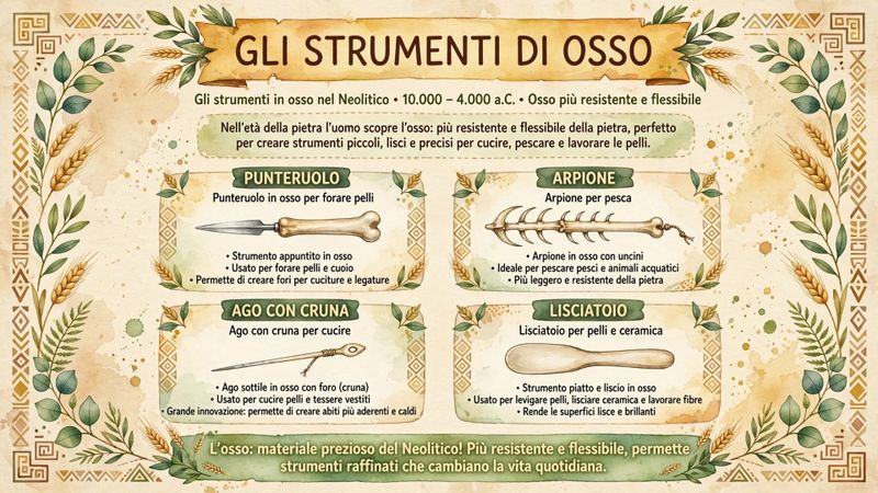 Come facevano gli strumenti gli uomini preistorici? 7 Gli strumenti di osso
