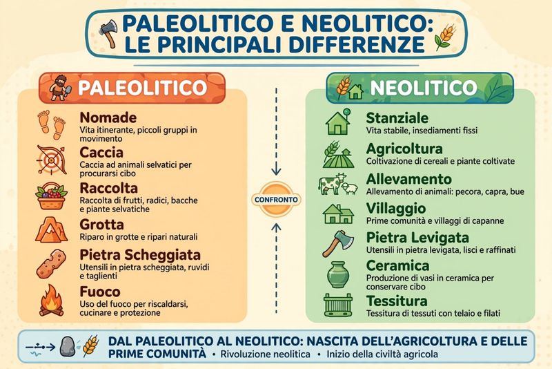 Paleolitico e Neolitico: differenze, date e caratteristiche 4 Paleolitico e Neolitico: le principali differenze
