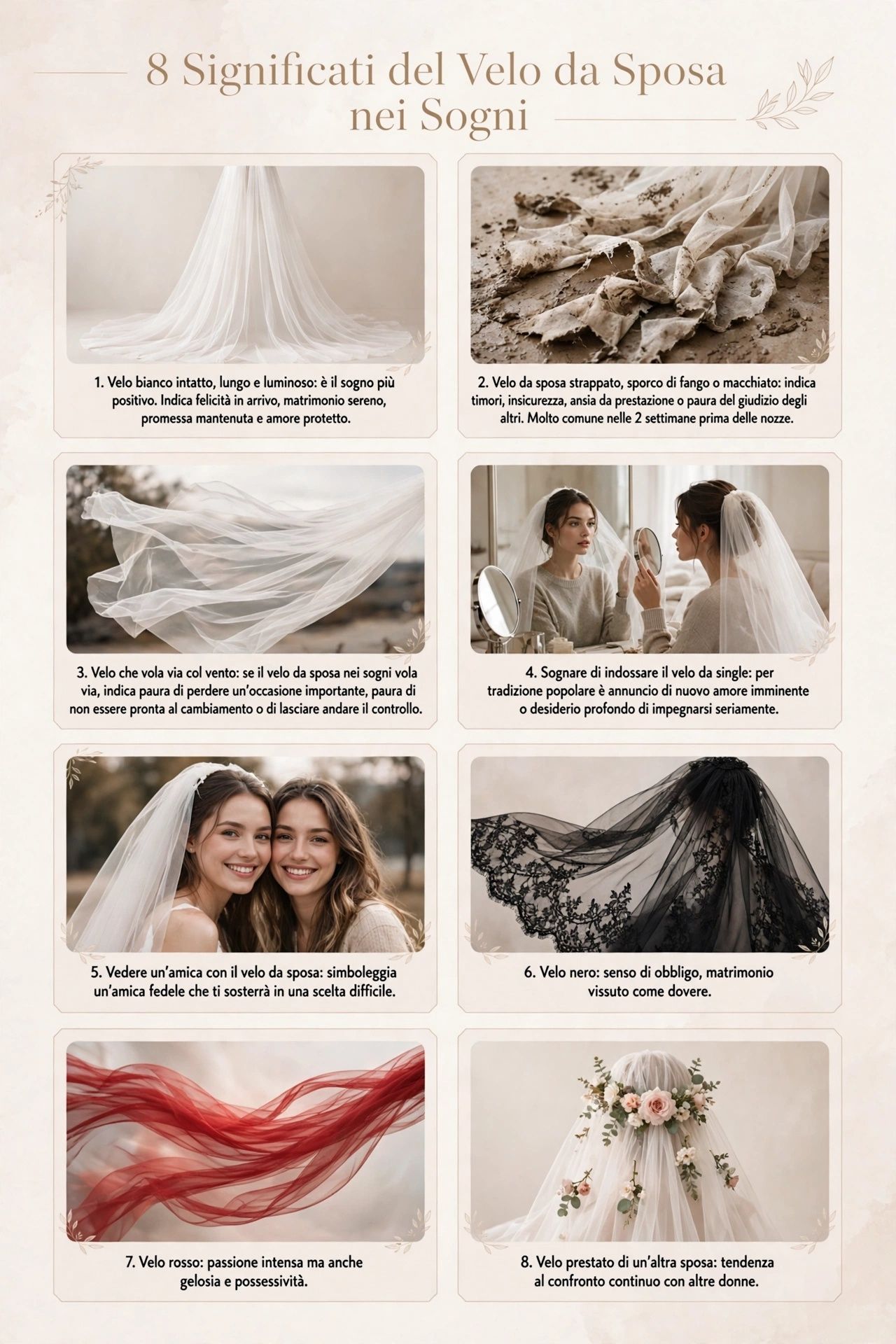 Cosa significa sognare velo da sposa