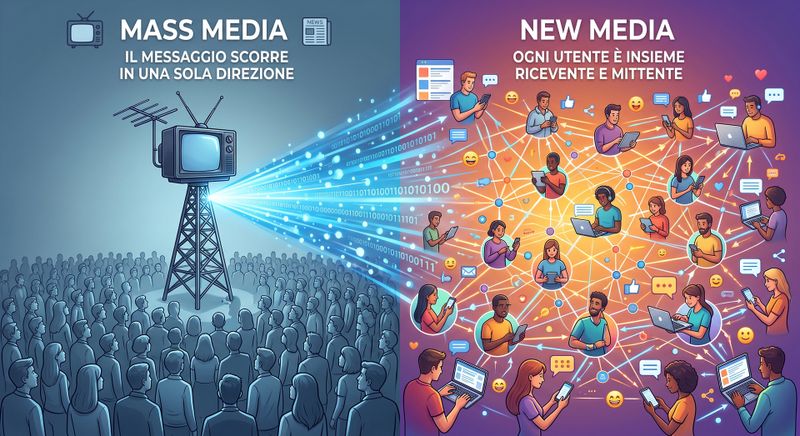 Visual Design: 5 Regole per una Guida Completa alla Comunicazione Grafica 2 visual design confronto mass media e new media