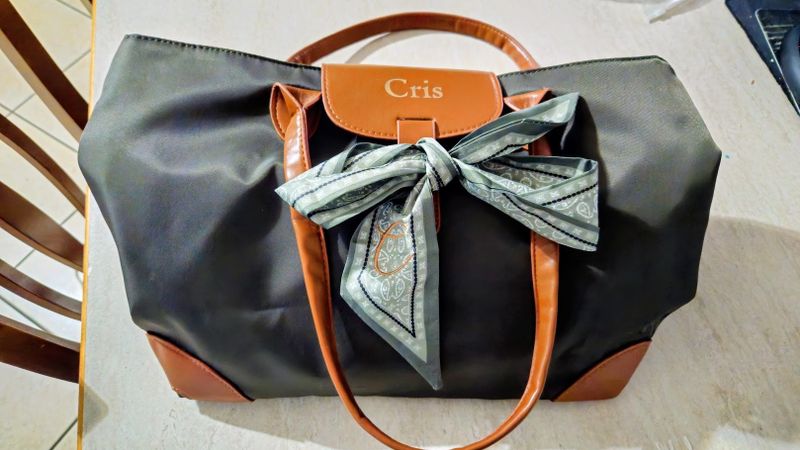Borsa verde in tela Callie con nome 3 borsa verde con il mio nome