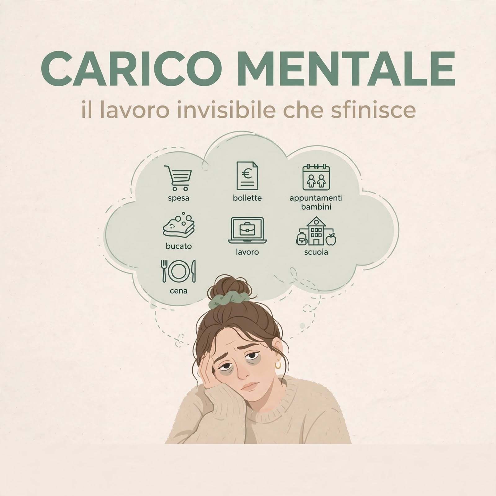 Carico mentale: il lavoro invisibile che sfinisce le donne