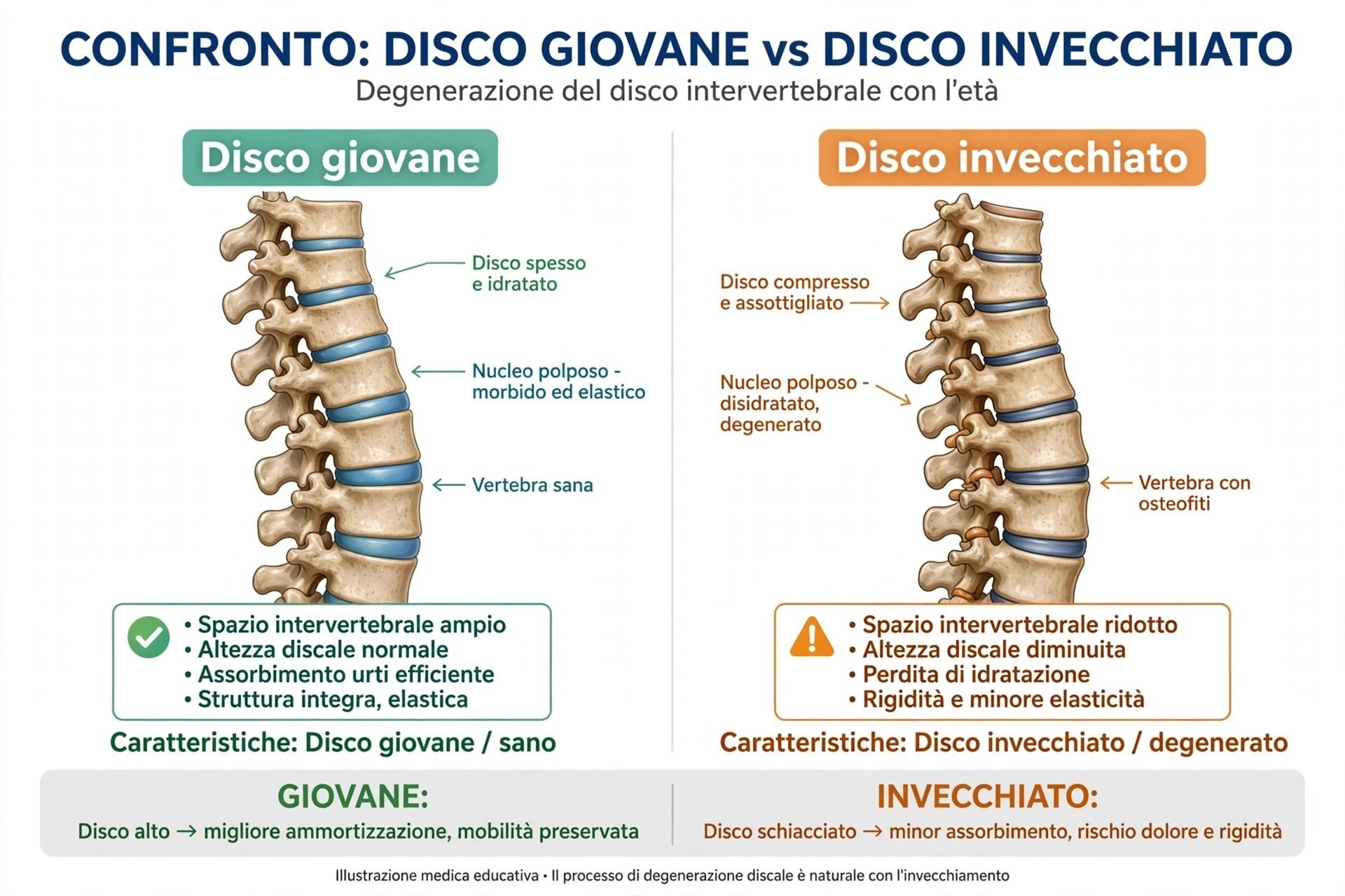  Confronto medico - disco giovane vs disco invecchiato