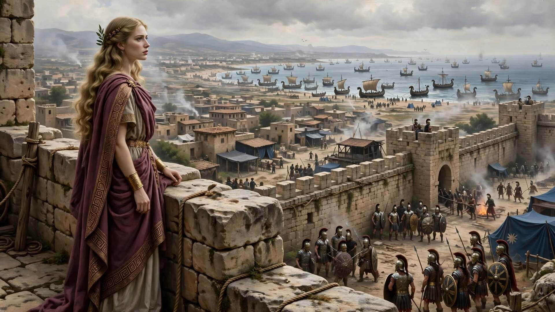 Elena di Troia durante la guerra raccontata nell'Iliade