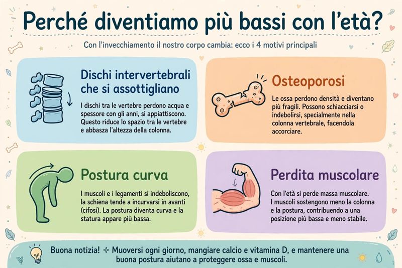 Perché diventiamo più bassi con l'età? 2 Perché diventiamo più bassi con l'età?