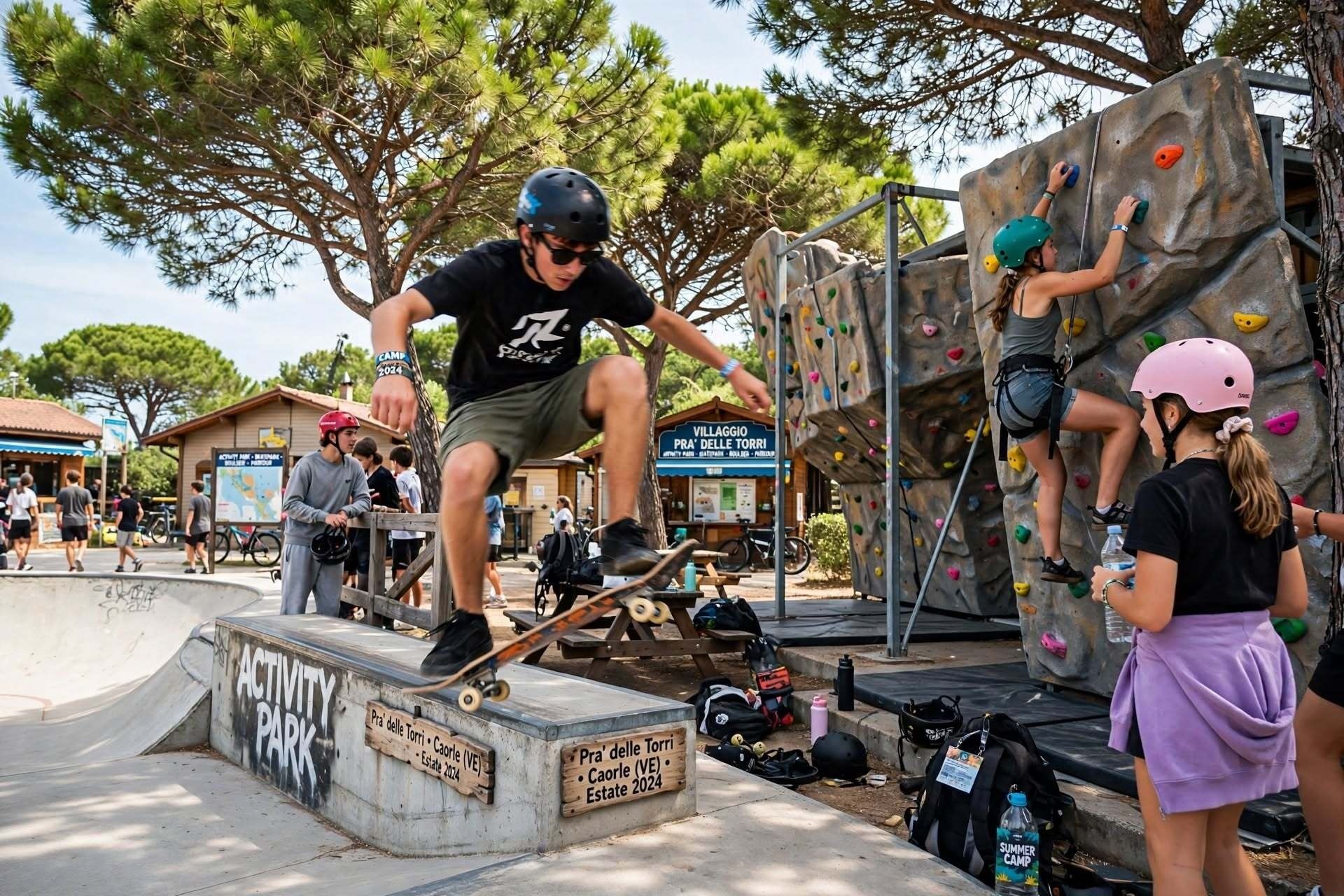 Activity Park Caorle a Pra delle Torri - skate e bouldering per ragazzi