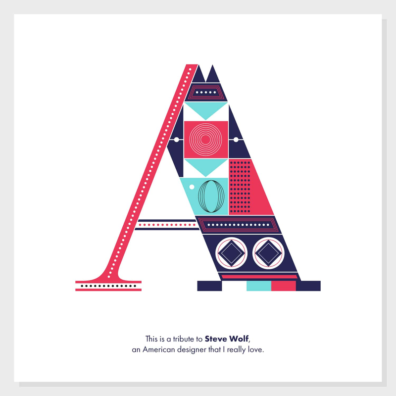 I Principi della Gestalt e la Visione Globale: Guida Semplice per la Grafica 2 Lettera A della teoria della Gestalt, formata da forme geometriche colorate, illustrazione di Steve Wolf