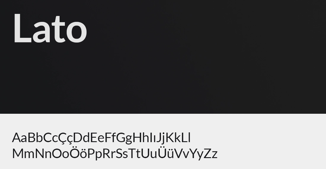 Web sitesinde Lato kullanımı