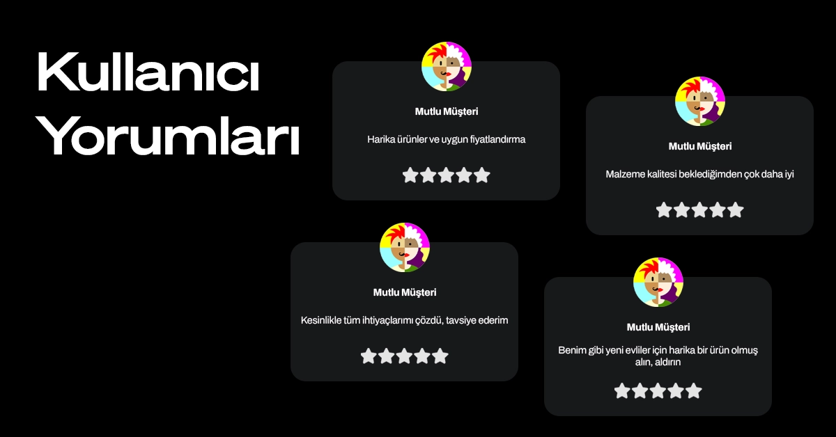 Landing Page'lerde yer alan kullanıcı yorumları ürün hakkında güveni sağlar ve satın alım oranını arttırır.
