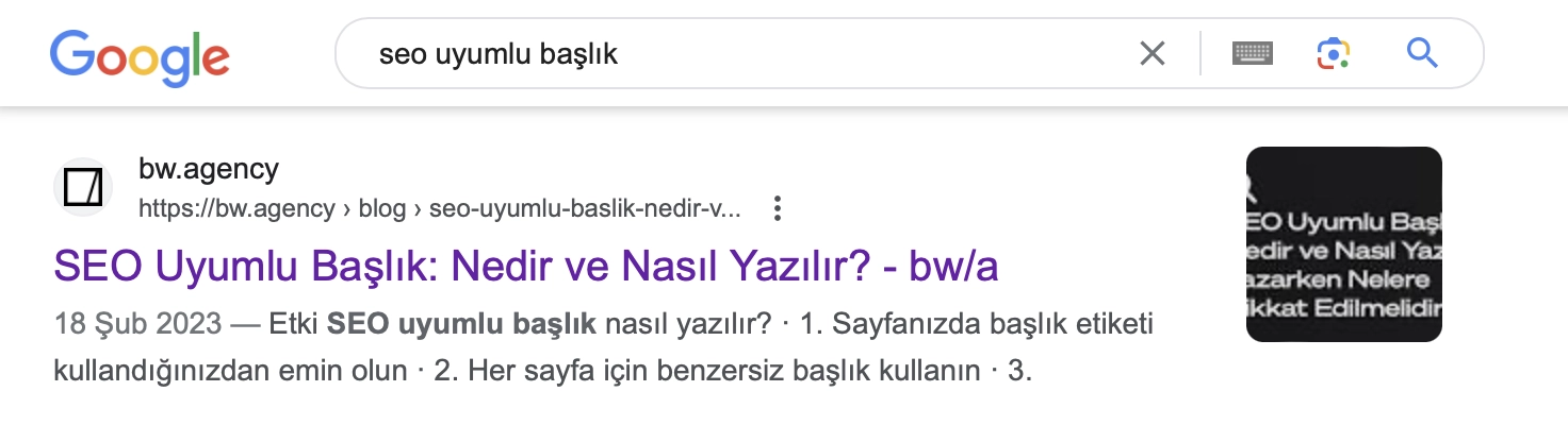 SEO uyumlu makale yazımında başlığın önemi