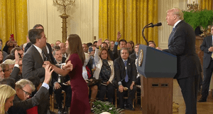 Jim Acosta assaulting a female intern at the White House.