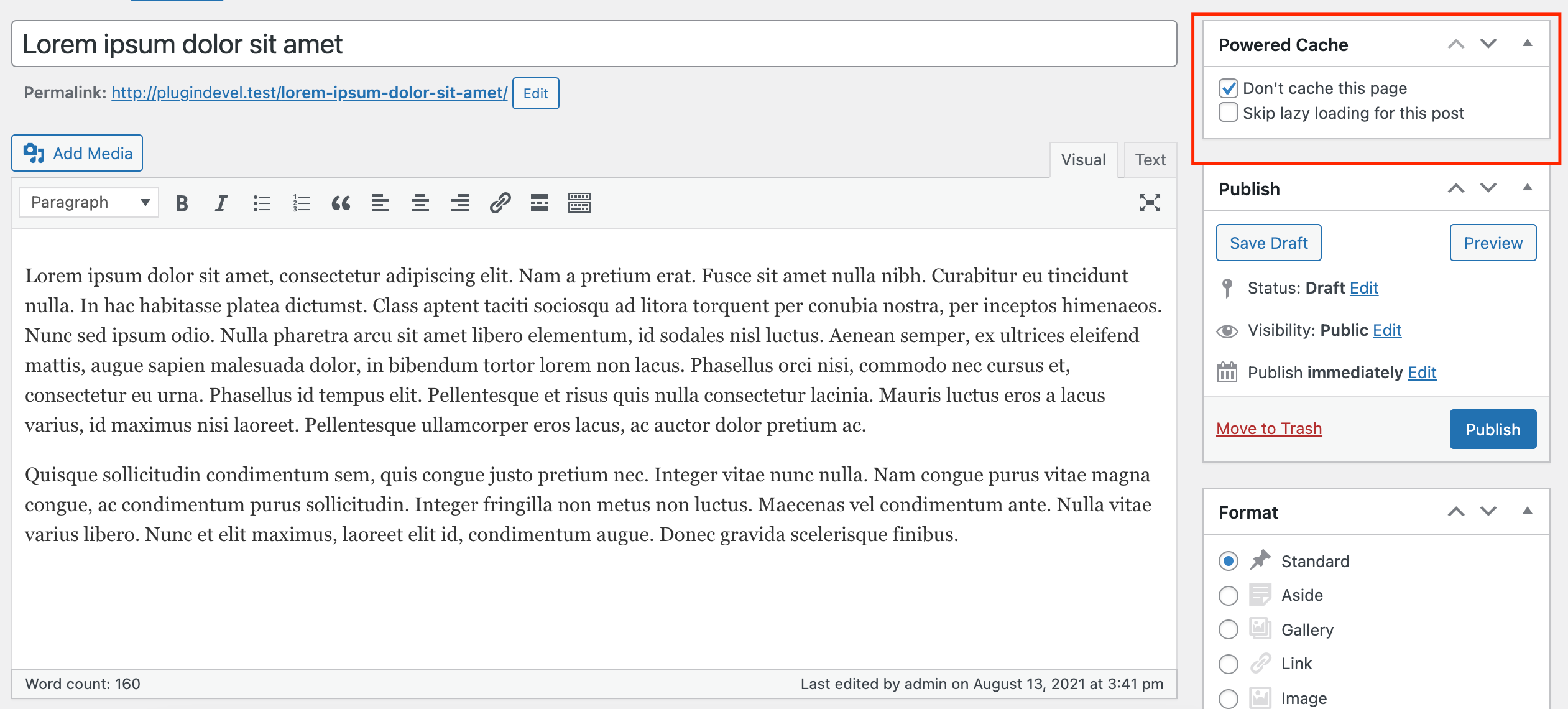 Disable Page Caching for Specific Posts – Powered Cache Documentation