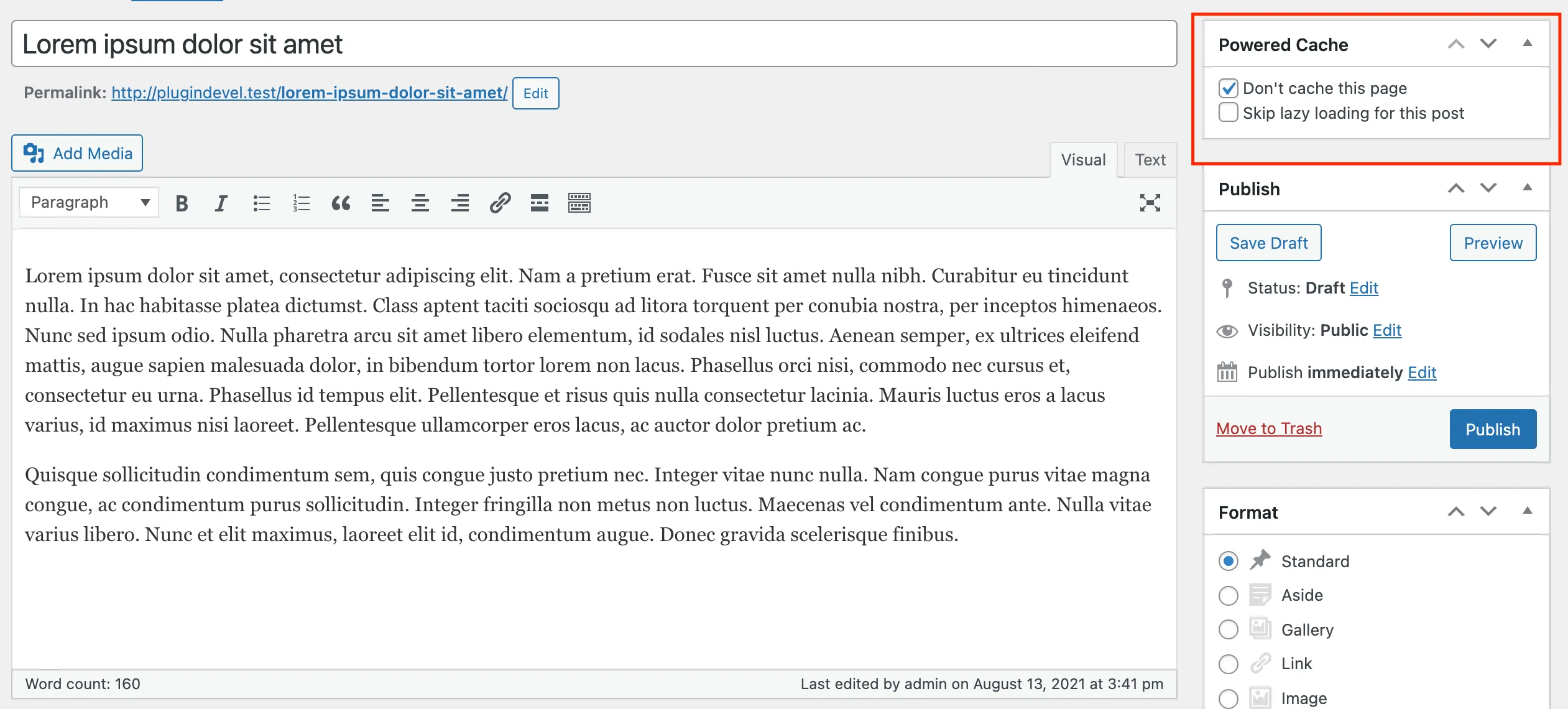 Disable Page Caching for Specific Posts – Powered Cache Documentation