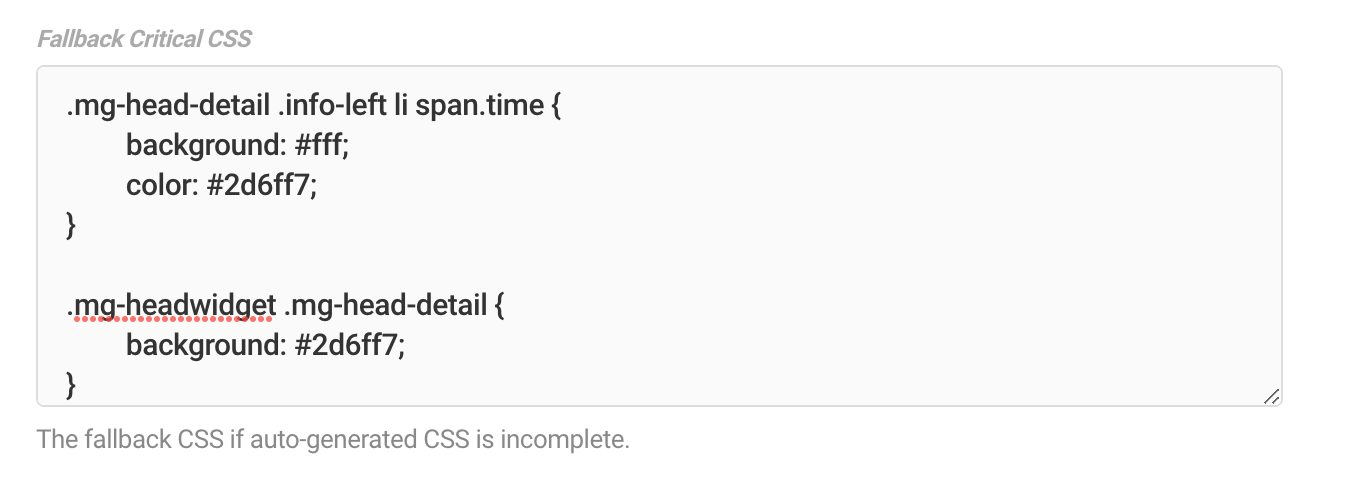 Critical CSS – Powered Cache Documentation