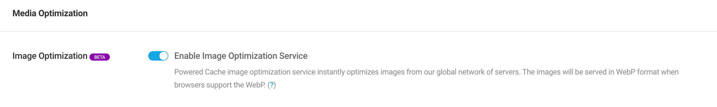 Image Optimization – Powered Cache Documentation