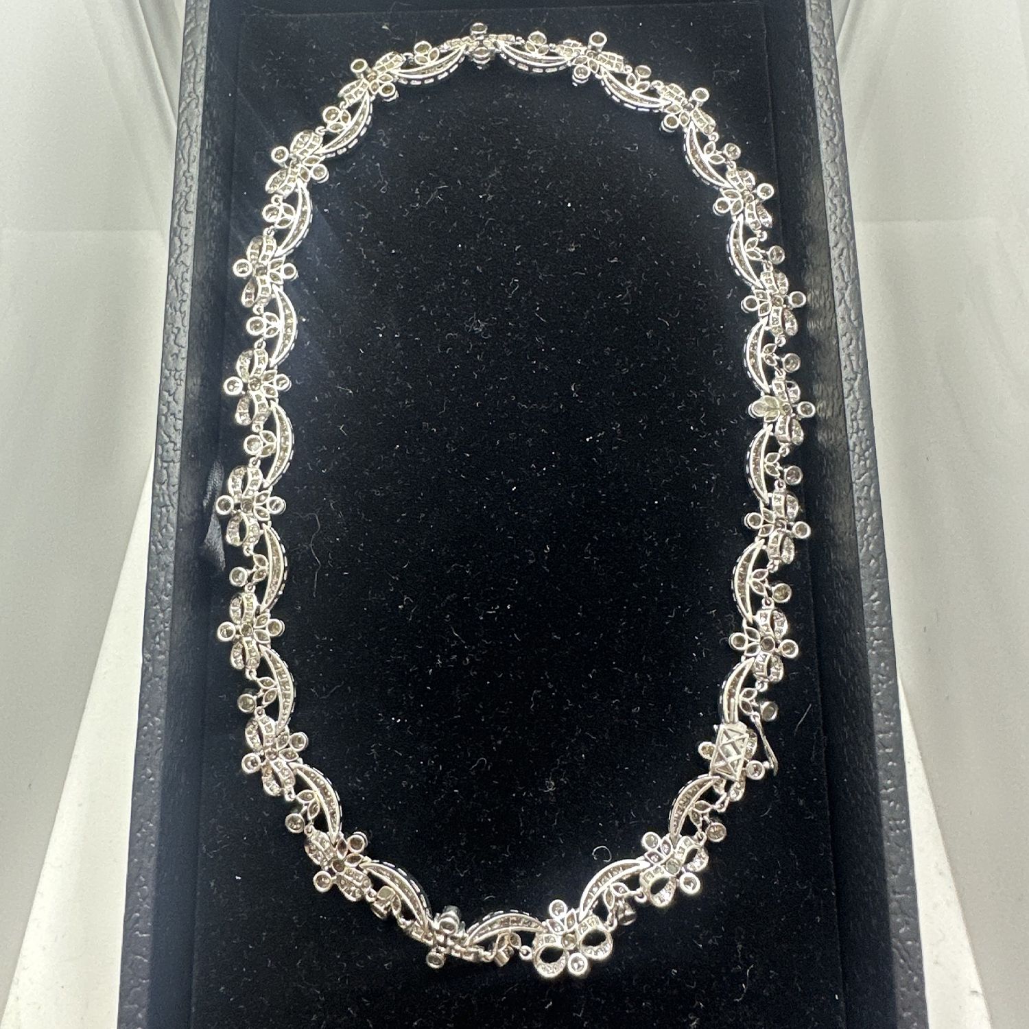 Custom 14k & 13.84 Karat Diamond Necklace