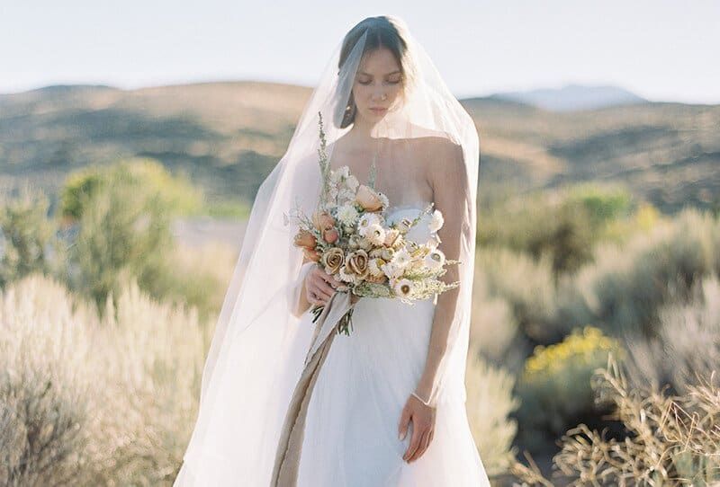 Graceful Desert Bridal Inspirations in soft colors