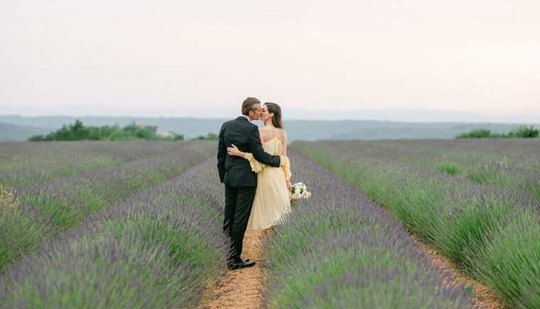 Modern Prewedding Session in the Lavender Field