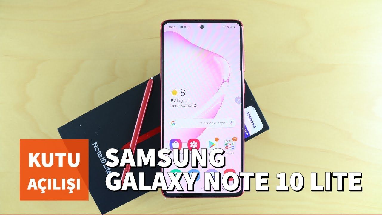 Samsung Galaxy Note 10 Lite Kutu Açılımı