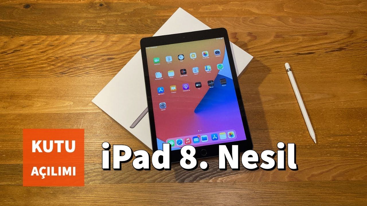iPad 8. Nesil Kutu Açılımı: Smart Keyboard ve Apple Pencil da var