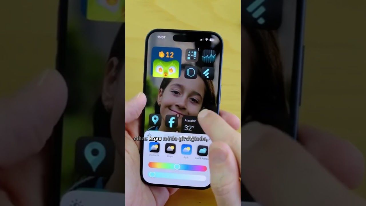 #iOS18 ile iPhone'da Ana ekranda uygulama ikonlarının rengini değiştirebileceksiniz. #shorts