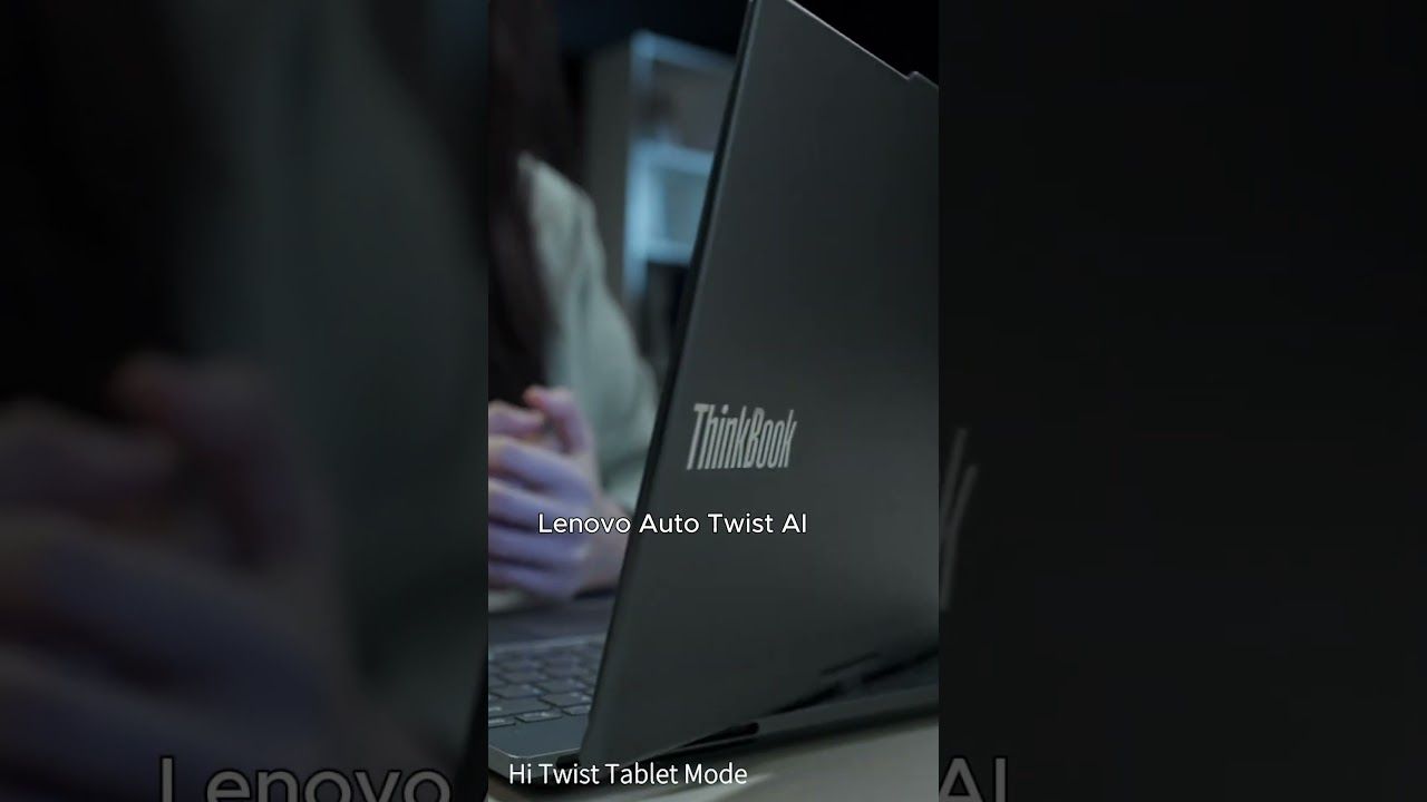 Bu laptop’un kapağı siz dokunmadan açılıyor! Lenovo Auto Twist AI PC #shorts