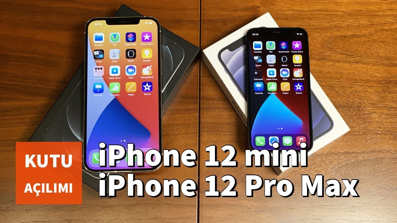 iPhone 12 mini ve iPhone 12 Pro Max kutu açılımı