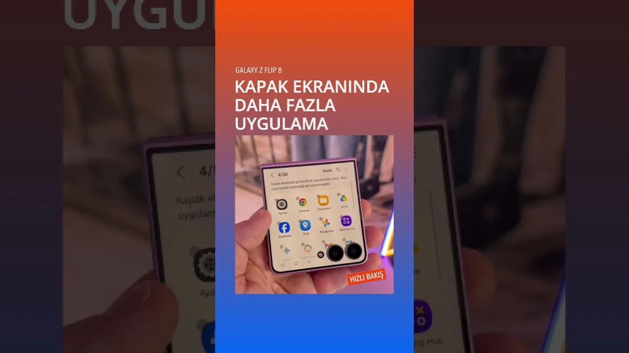 Galaxy Z Flip 8'in kapak ekranı şimdi 16 uygulama çalıştırabiliyor!
