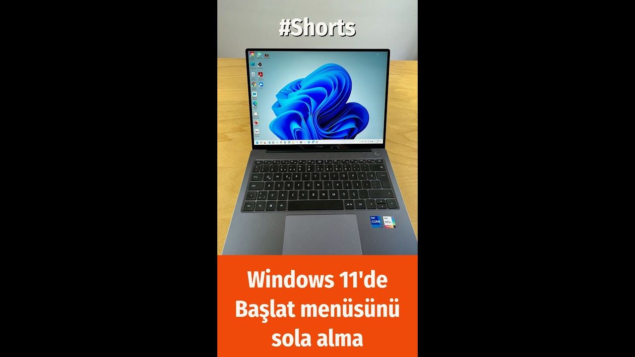 Windows 11 PC'de Başlat menüsünü nasıl sola alınır? - Nasıl Yapılır #Shorts
